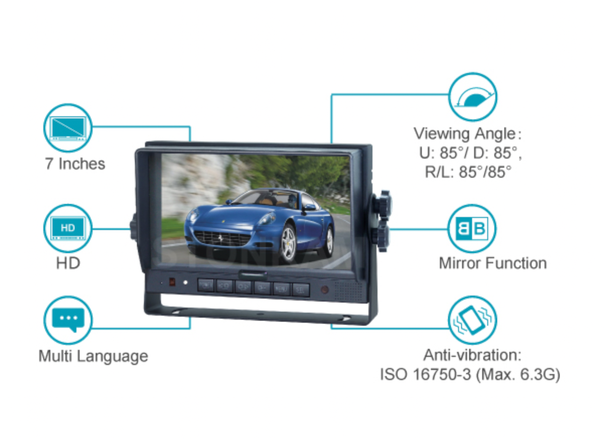 Sistema de monitor y cámara para retroceso – Anval SA