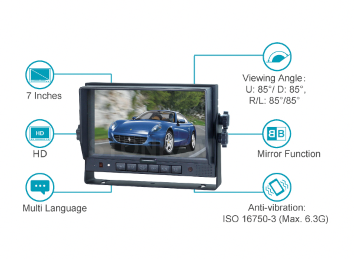 SISTEMA DE CAMARA DE RETROCESO PARA MINERA MONITOR SELLADO 2 CAMARAS  JKS7WPHD2C2C JKS